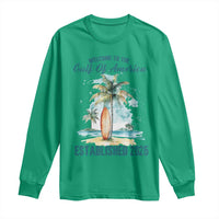 Welcome To America's Gulf Long Sleeve Shirt Established 2025 Retro Vintage Beach