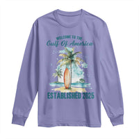 Welcome To America's Gulf Long Sleeve Shirt Established 2025 Retro Vintage Beach