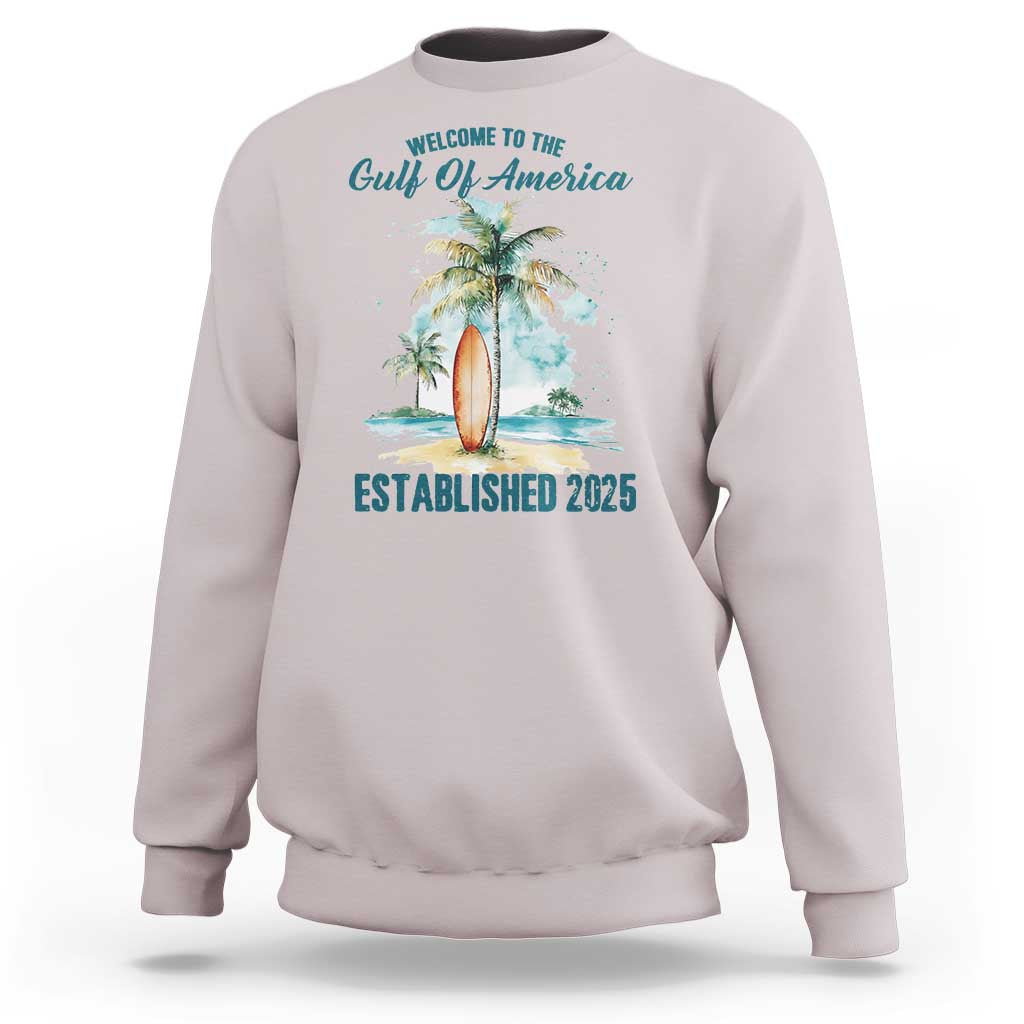 Welcome To America's Gulf Sweatshirt Established 2025 Retro Vintage Beach