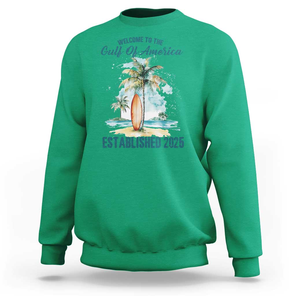 Welcome To America's Gulf Sweatshirt Established 2025 Retro Vintage Beach