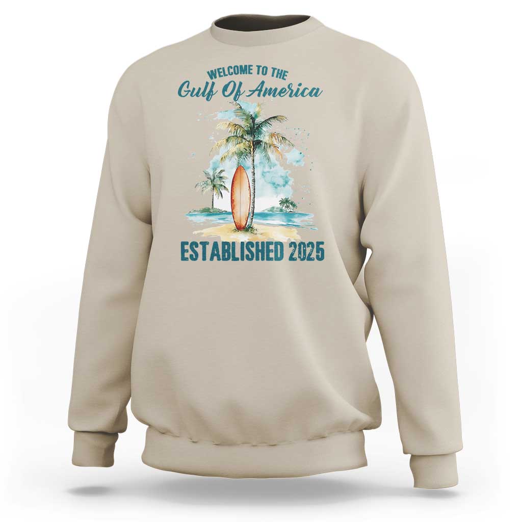 Welcome To America's Gulf Sweatshirt Established 2025 Retro Vintage Beach