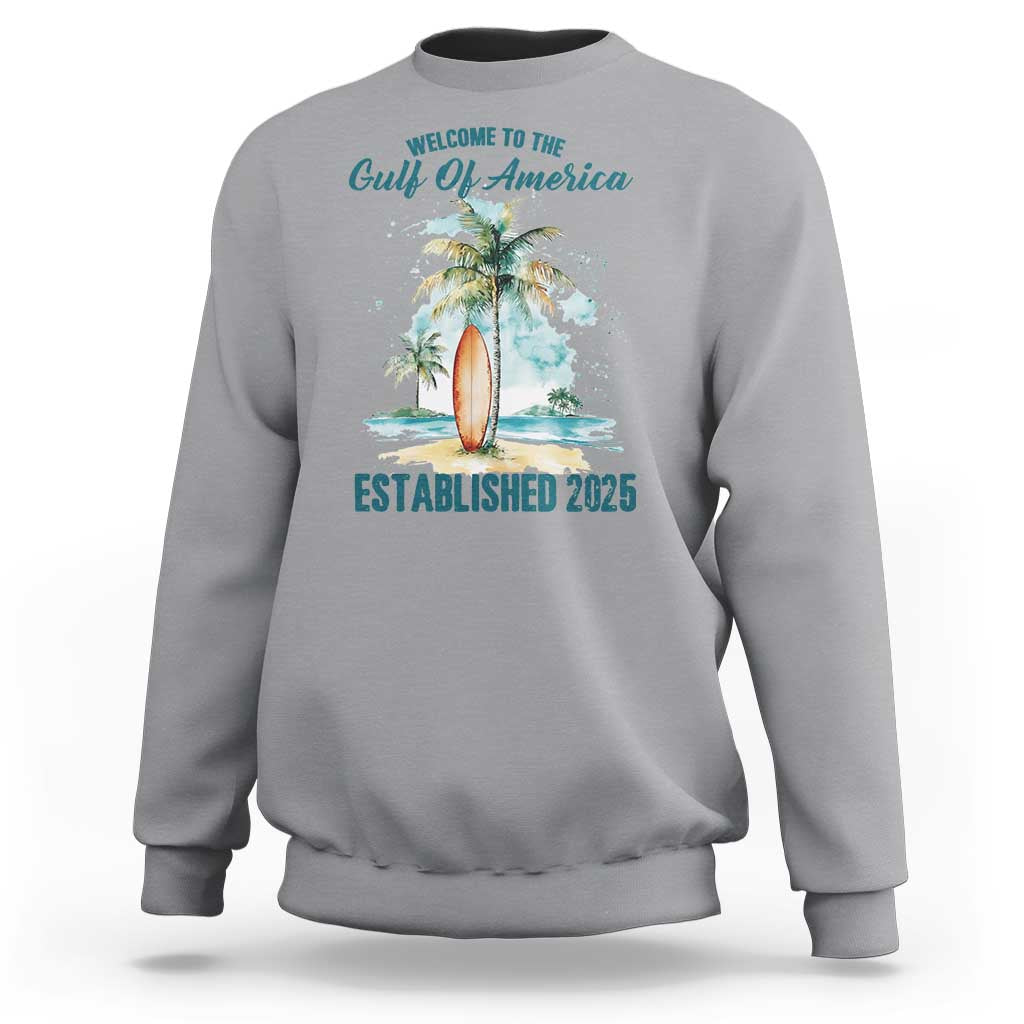Welcome To America's Gulf Sweatshirt Established 2025 Retro Vintage Beach