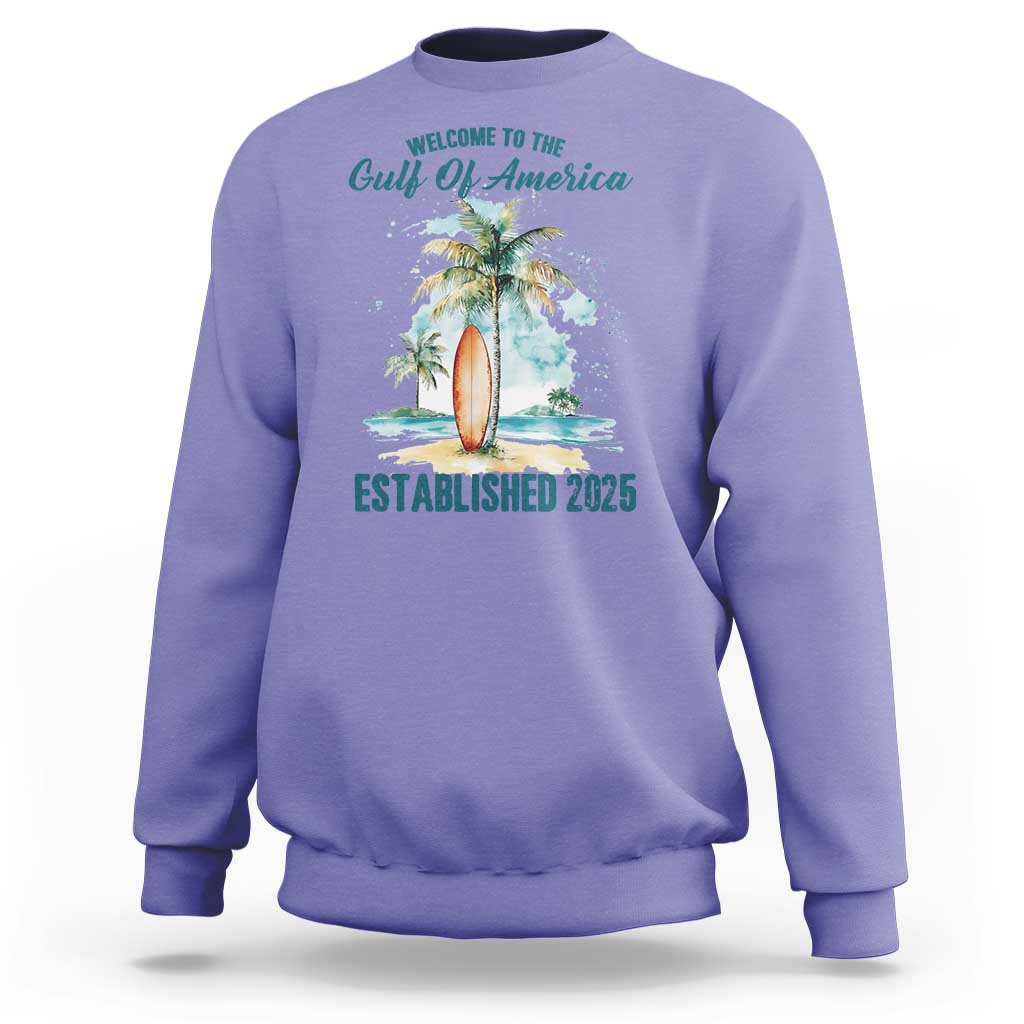 Welcome To America's Gulf Sweatshirt Established 2025 Retro Vintage Beach