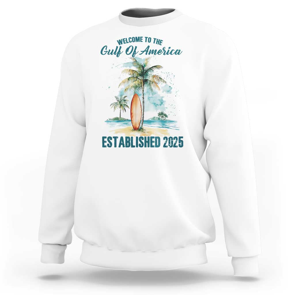 Welcome To America's Gulf Sweatshirt Established 2025 Retro Vintage Beach