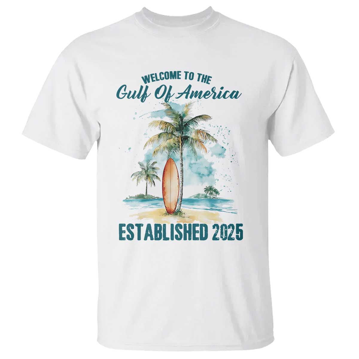 Welcome To America's Gulf T Shirt Established 2025 Retro Vintage Beach