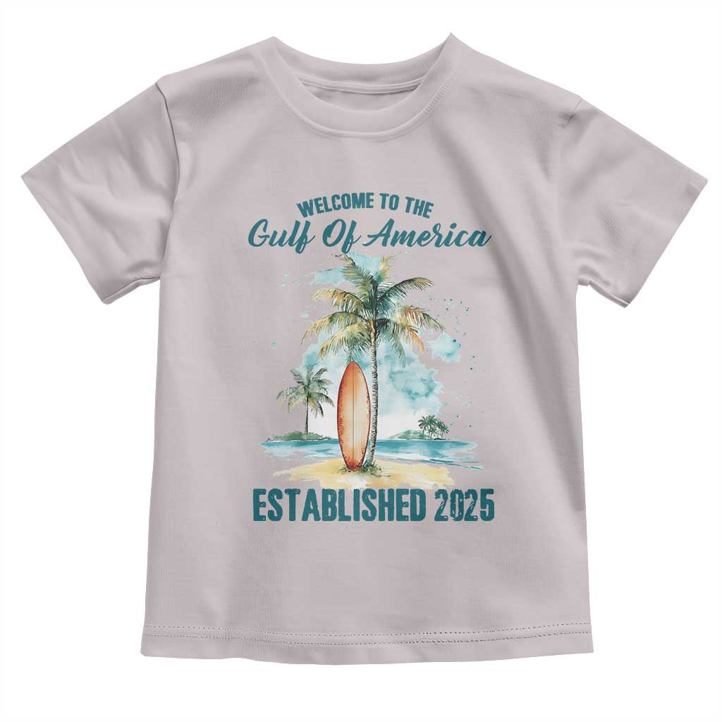 Welcome To America's Gulf Toddler T Shirt Established 2025 Retro Vintage Beach