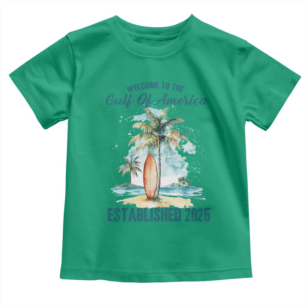 Welcome To America's Gulf Toddler T Shirt Established 2025 Retro Vintage Beach