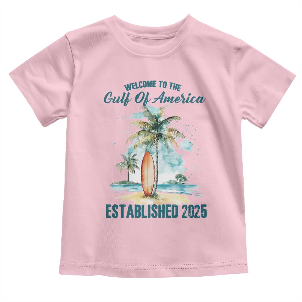 Welcome To America's Gulf Toddler T Shirt Established 2025 Retro Vintage Beach