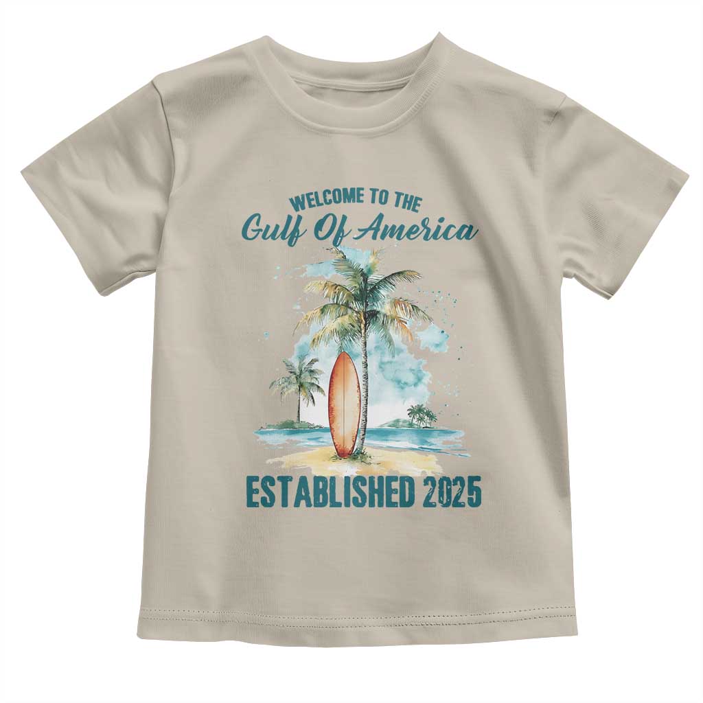 Welcome To America's Gulf Toddler T Shirt Established 2025 Retro Vintage Beach