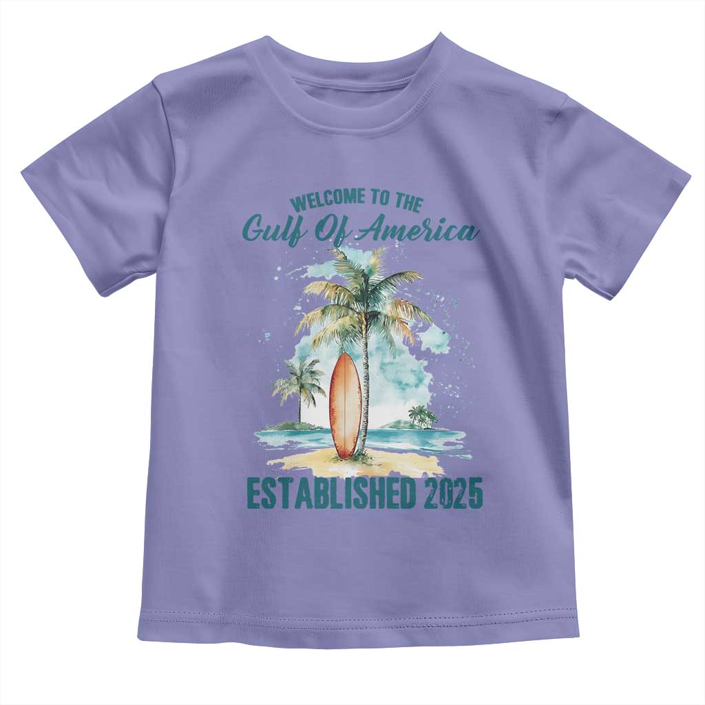 Welcome To America's Gulf Toddler T Shirt Established 2025 Retro Vintage Beach