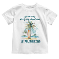 Welcome To America's Gulf Toddler T Shirt Established 2025 Retro Vintage Beach