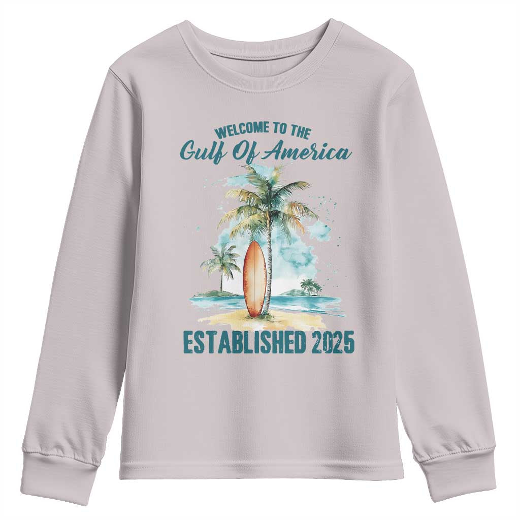 Welcome To America's Gulf Youth Sweatshirt Established 2025 Retro Vintage Beach