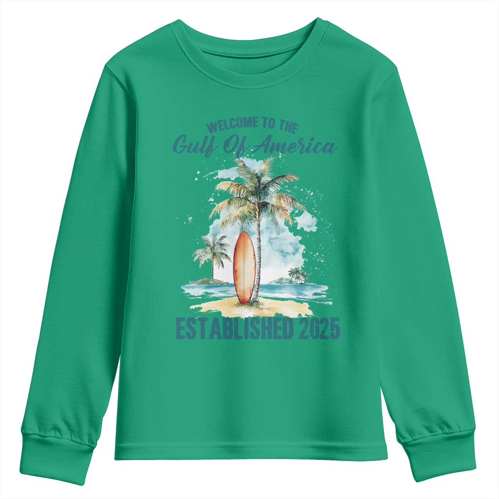 Welcome To America's Gulf Youth Sweatshirt Established 2025 Retro Vintage Beach