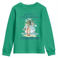 Welcome To America's Gulf Youth Sweatshirt Established 2025 Retro Vintage Beach