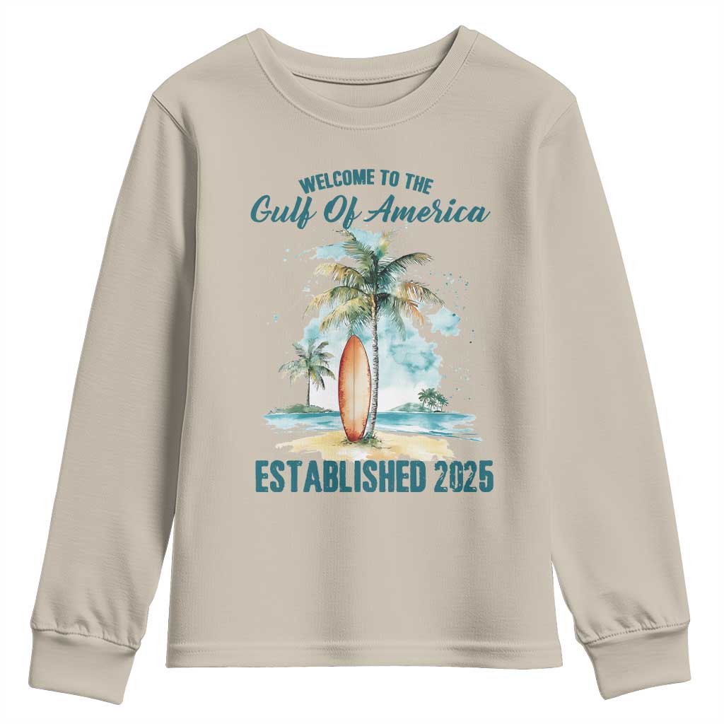Welcome To America's Gulf Youth Sweatshirt Established 2025 Retro Vintage Beach
