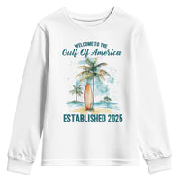 Welcome To America's Gulf Youth Sweatshirt Established 2025 Retro Vintage Beach