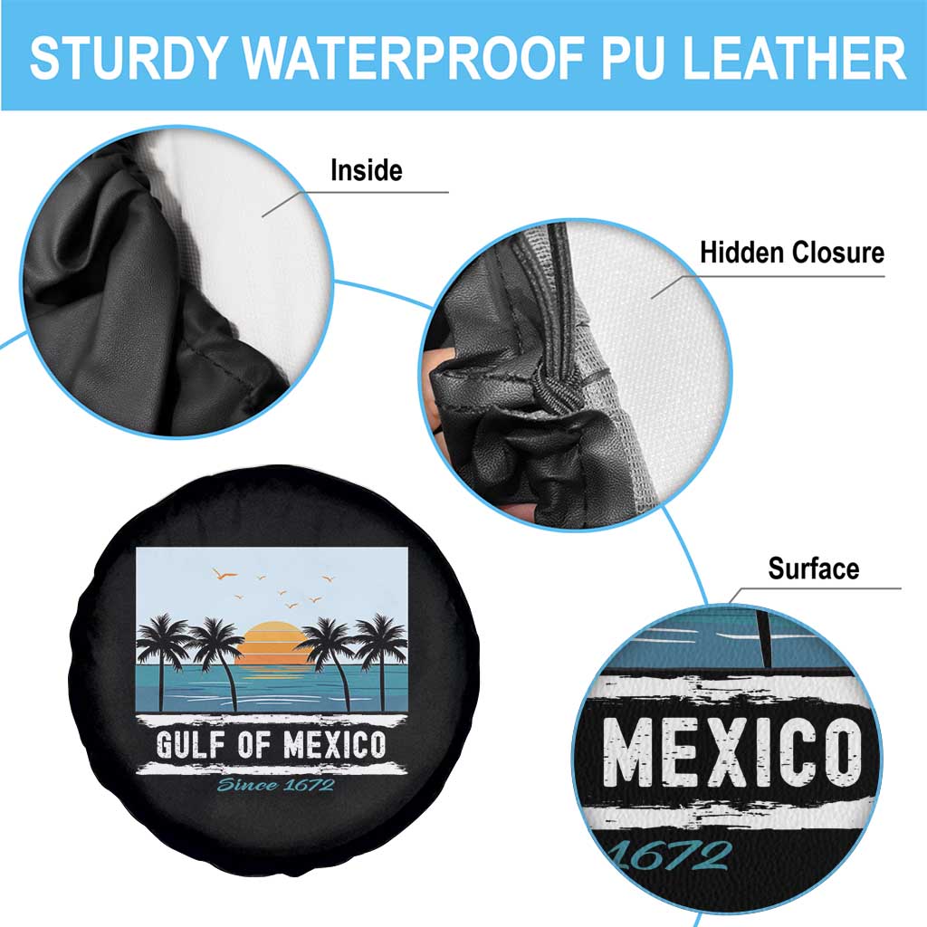 Gulf of Mexico Spare Tire Cover Retro Beach Vibes