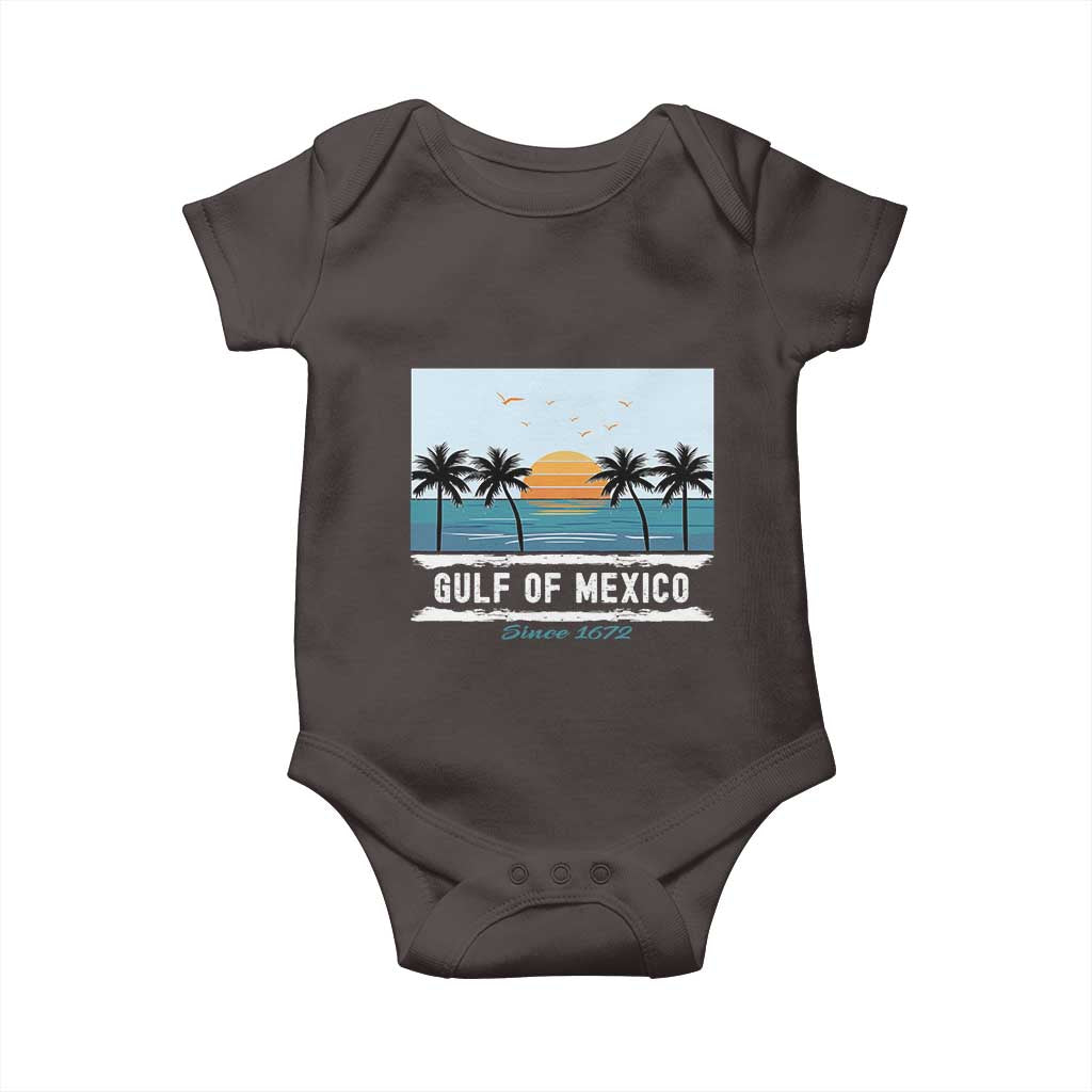 Gulf of Mexico Baby Onesie Retro Beach Vibes