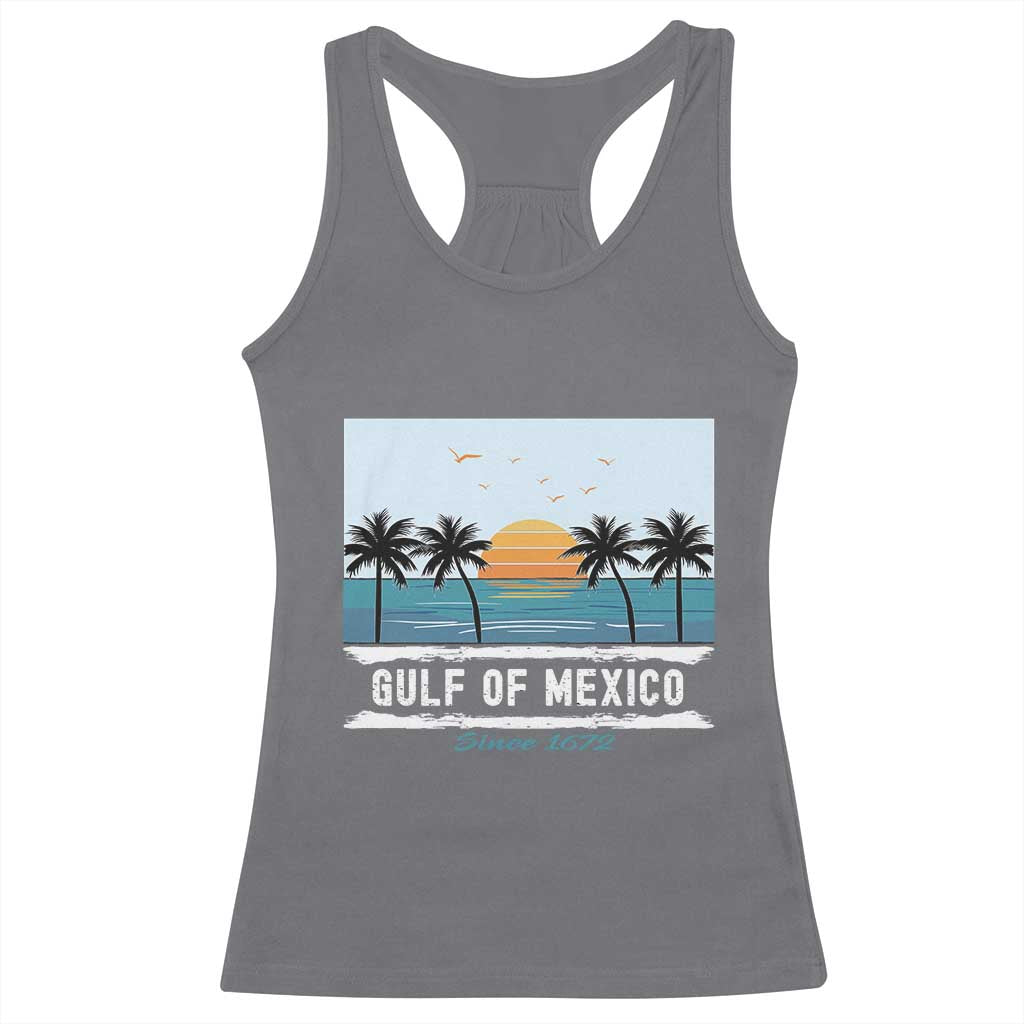 Gulf of Mexico Racerback Tank Top Retro Beach Vibes