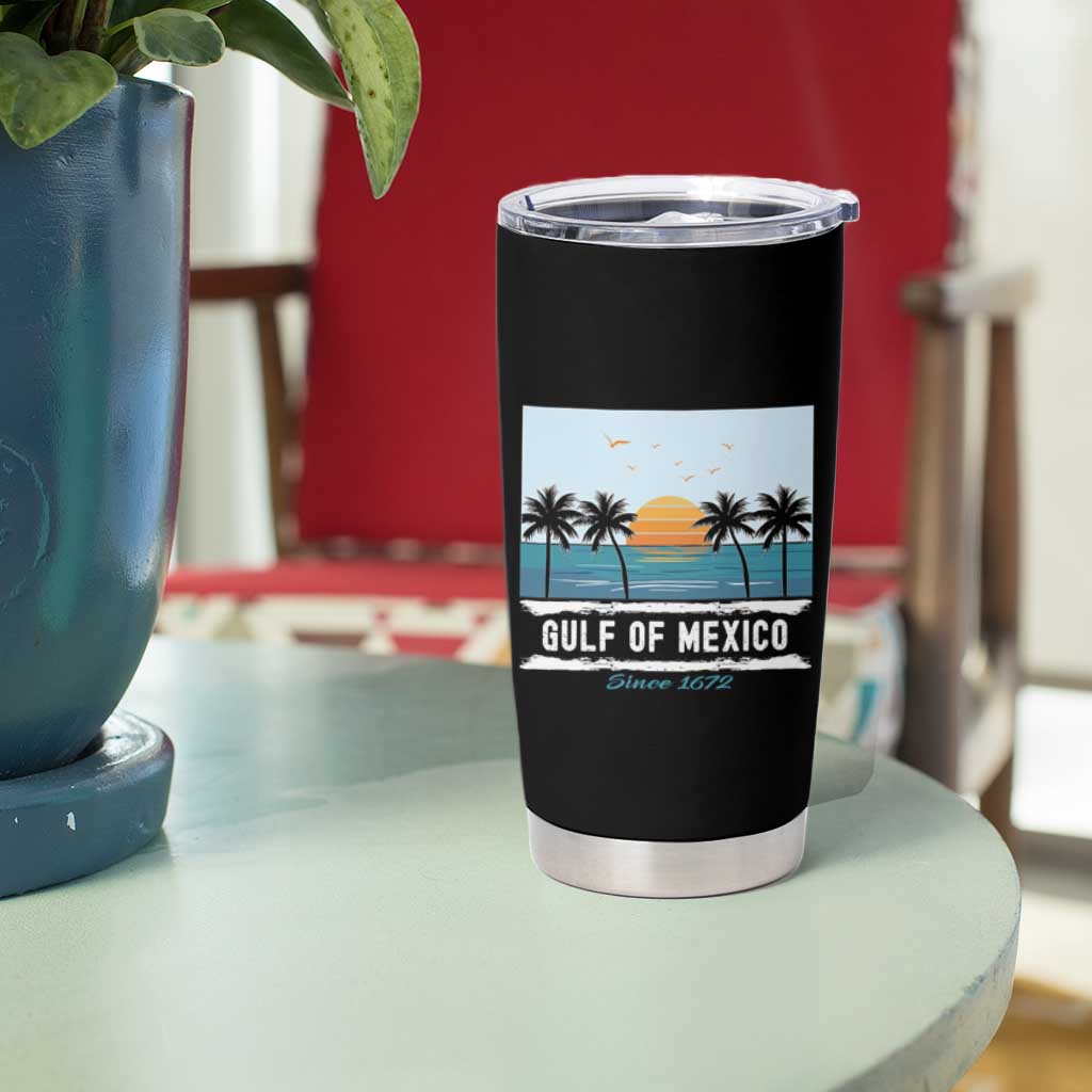 Gulf of Mexico Tumbler Cup Retro Beach Vibes