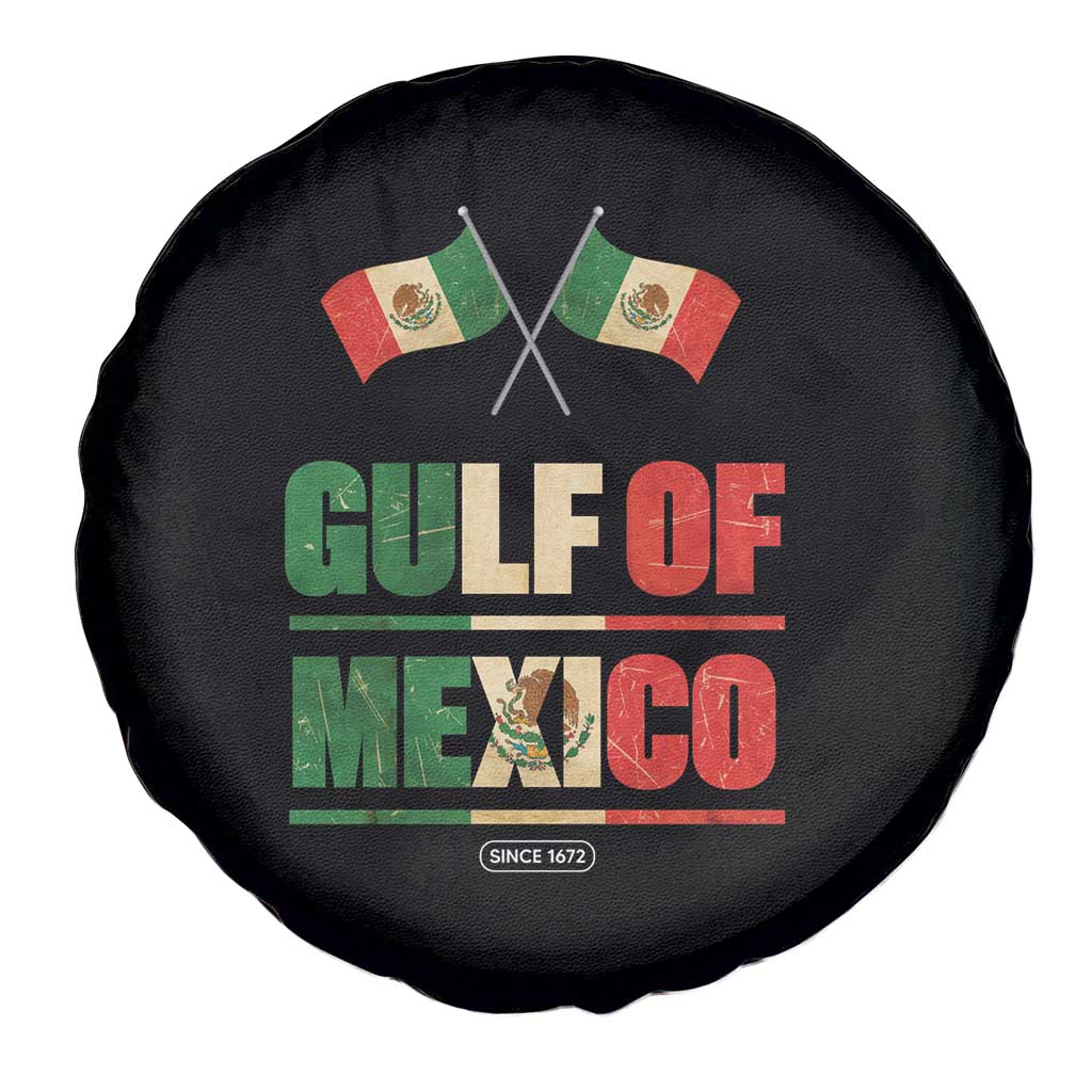 Gulf of Mexico Since 1672 Spare Tire Cover Mexican Flag