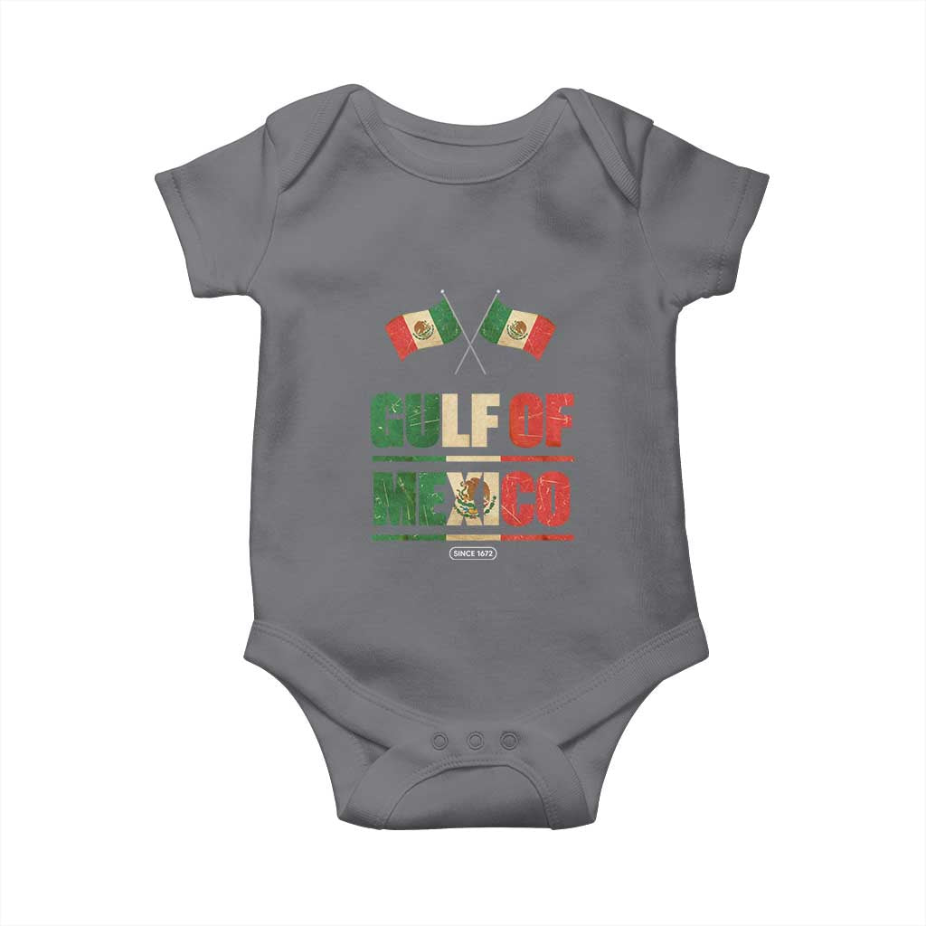 Gulf of Mexico Since 1672 Baby Onesie Mexican Flag