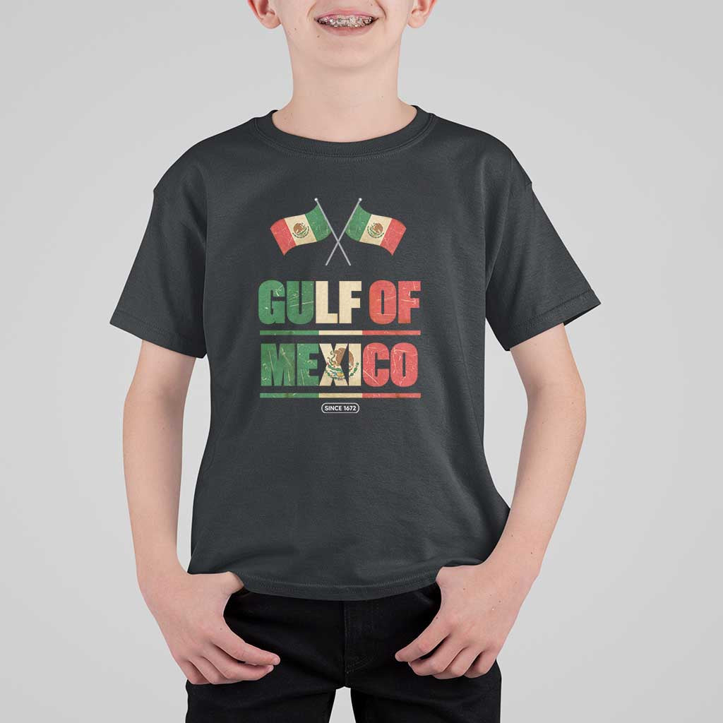 Gulf of Mexico Since 1672 T Shirt For Kid Mexican Flag
