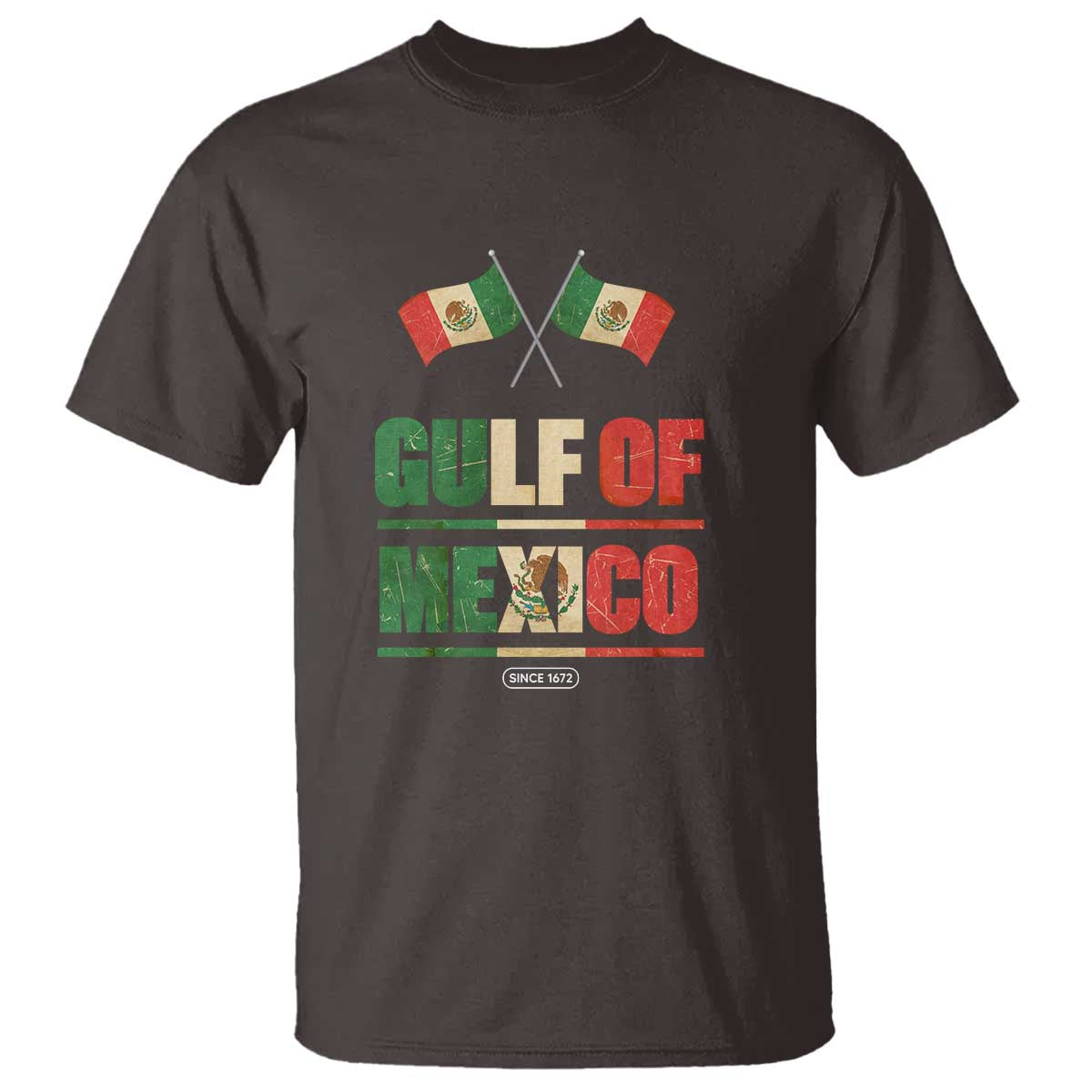 Gulf of Mexico Since 1672 T Shirt Mexican Flag