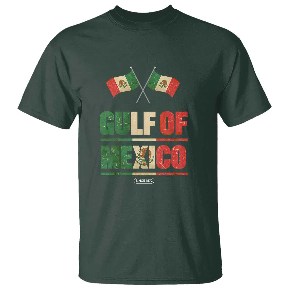Gulf of Mexico Since 1672 T Shirt Mexican Flag
