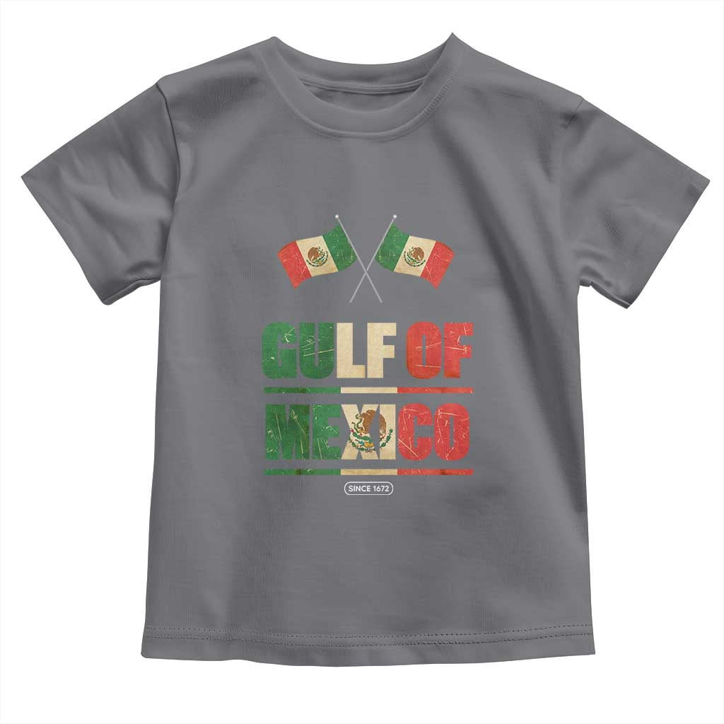Gulf of Mexico Since 1672 Toddler T Shirt Mexican Flag