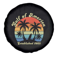 Gulf of America Spare Tire Cover Island Palm Summer Beach Vibes Established 2025