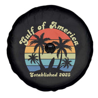 Gulf of America Spare Tire Cover Island Palm Summer Beach Vibes Established 2025