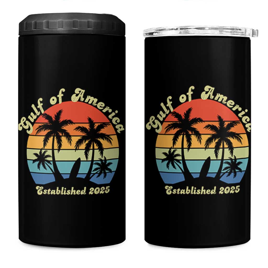 Gulf of America 4 in 1 Can Cooler Tumbler Island Palm Summer Beach Vibes Established 2025