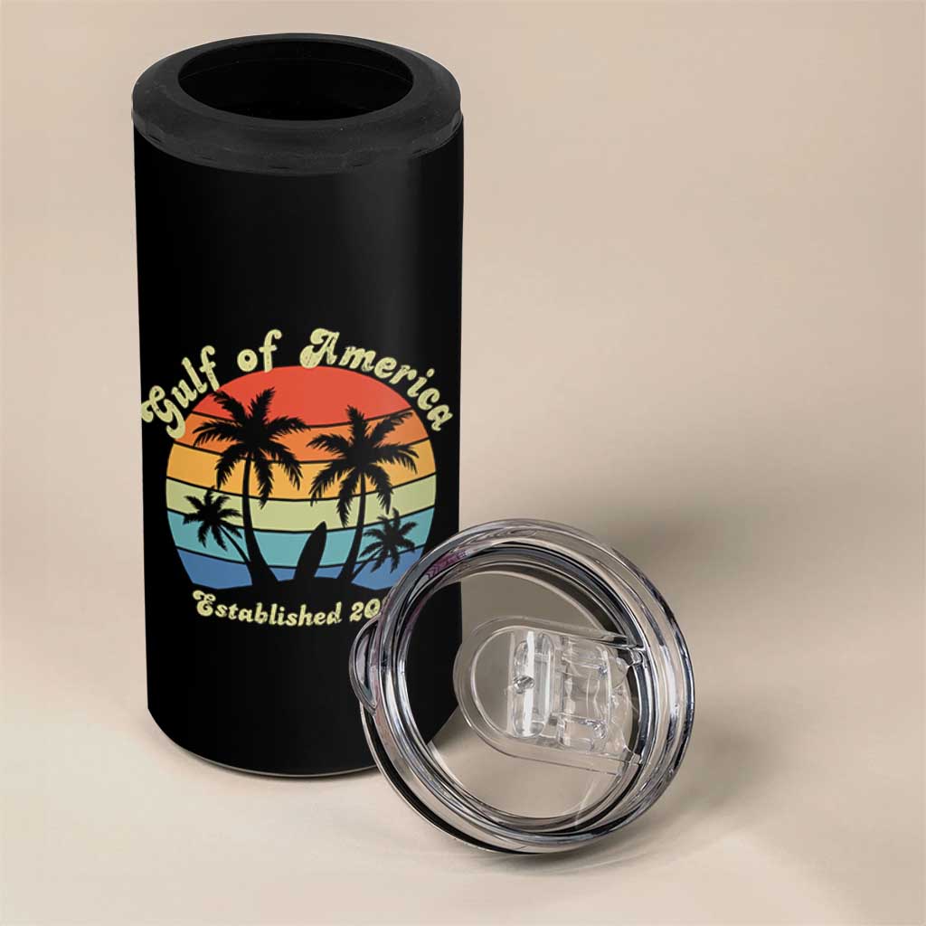 Gulf of America 4 in 1 Can Cooler Tumbler Island Palm Summer Beach Vibes Established 2025