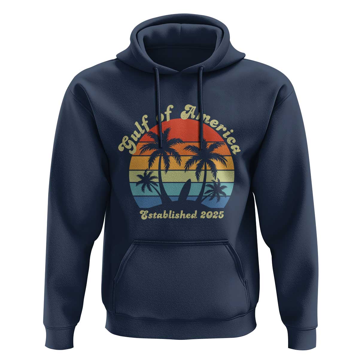 Gulf of America Hoodie Island Palm Summer Beach Vibes Established 2025
