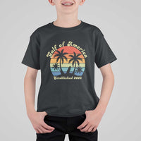 Gulf of America T Shirt For Kid Island Palm Summer Beach Vibes Established 2025