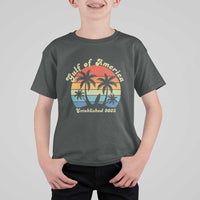 Gulf of America T Shirt For Kid Island Palm Summer Beach Vibes Established 2025
