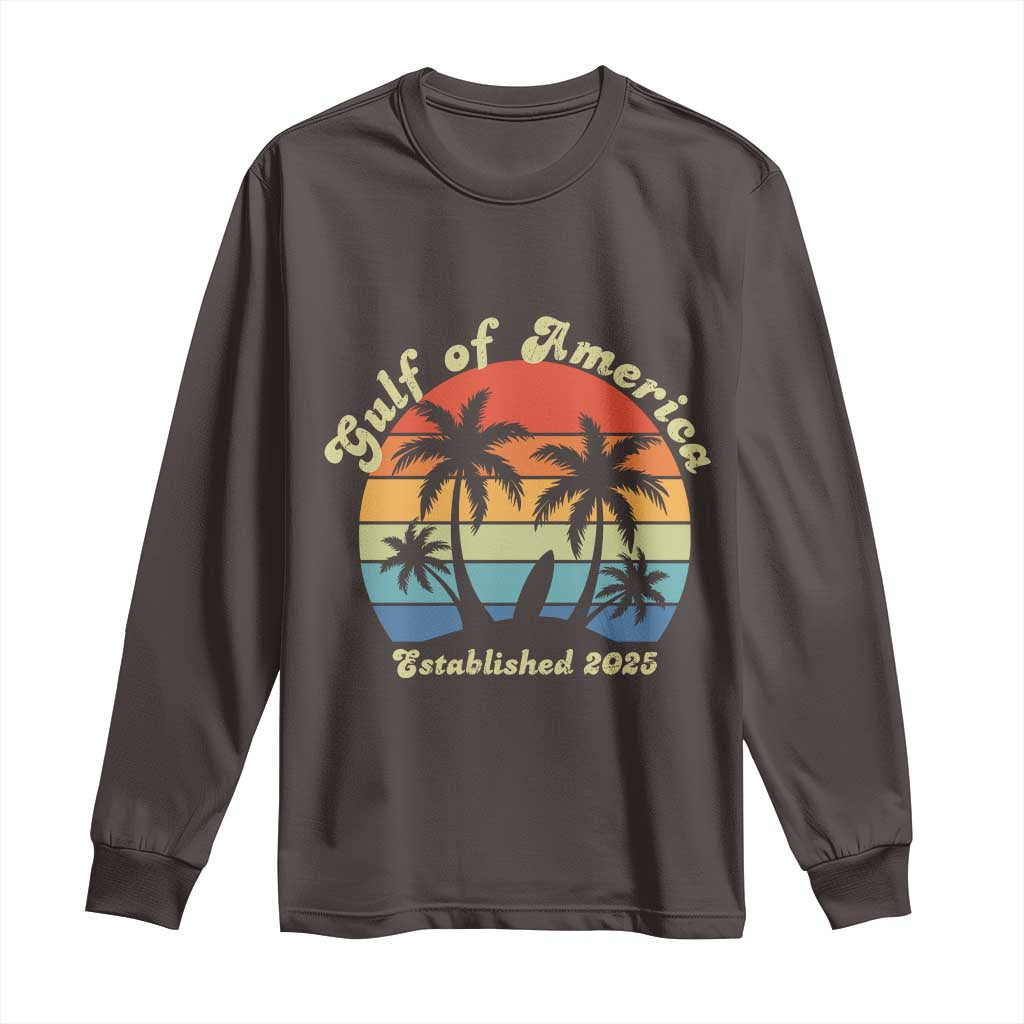 Gulf of America Long Sleeve Shirt Island Palm Summer Beach Vibes Established 2025