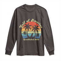 Gulf of America Long Sleeve Shirt Island Palm Summer Beach Vibes Established 2025