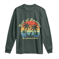 Gulf of America Long Sleeve Shirt Island Palm Summer Beach Vibes Established 2025