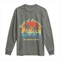 Gulf of America Long Sleeve Shirt Island Palm Summer Beach Vibes Established 2025