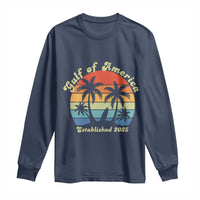 Gulf of America Long Sleeve Shirt Island Palm Summer Beach Vibes Established 2025