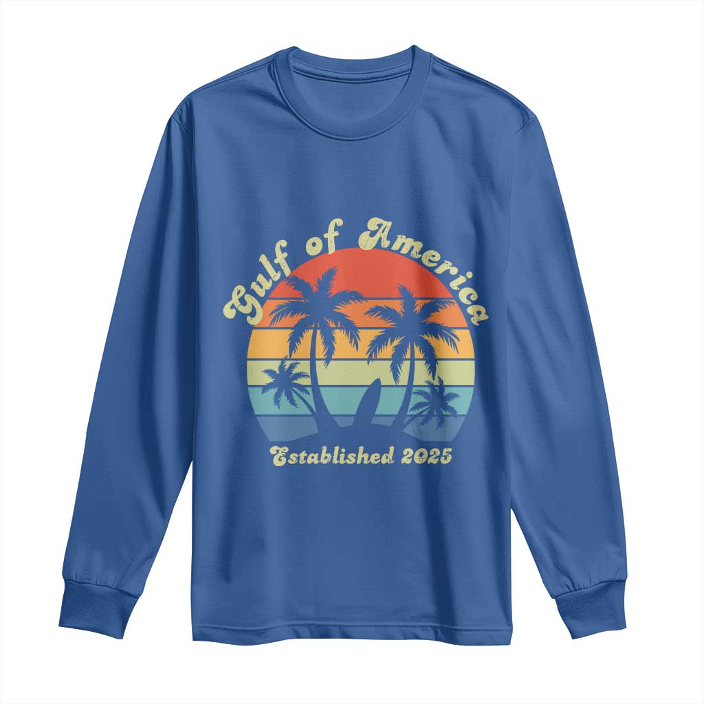 Gulf of America Long Sleeve Shirt Island Palm Summer Beach Vibes Established 2025