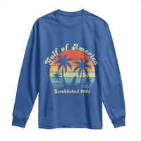Gulf of America Long Sleeve Shirt Island Palm Summer Beach Vibes Established 2025