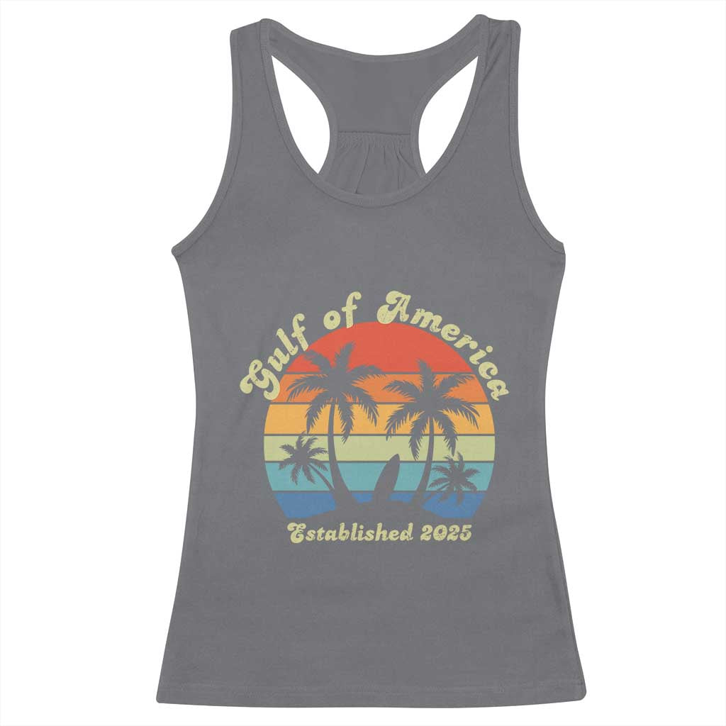 Gulf of America Racerback Tank Top Island Palm Summer Beach Vibes Established 2025