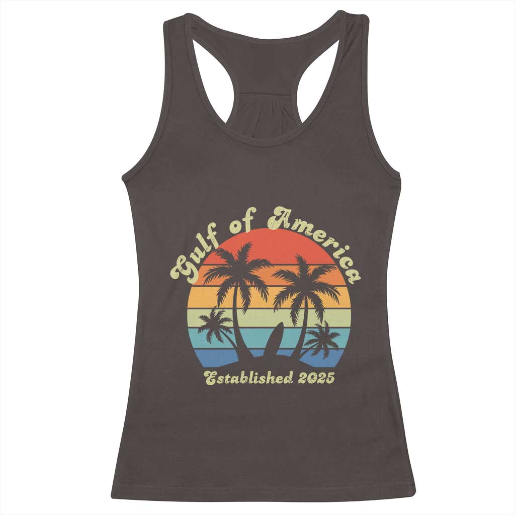 Gulf of America Racerback Tank Top Island Palm Summer Beach Vibes Established 2025