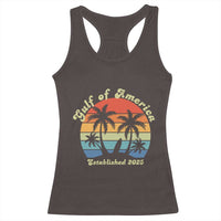 Gulf of America Racerback Tank Top Island Palm Summer Beach Vibes Established 2025