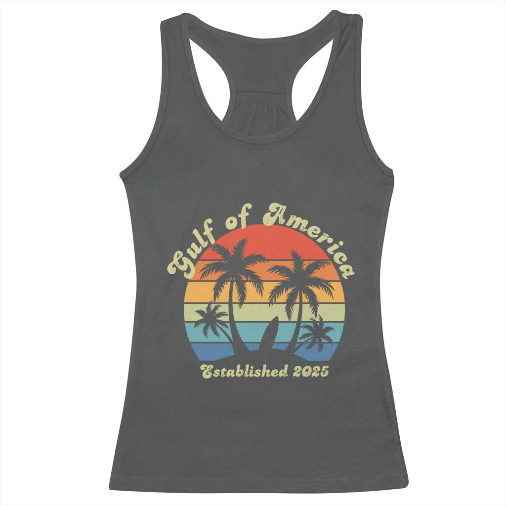 Gulf of America Racerback Tank Top Island Palm Summer Beach Vibes Established 2025