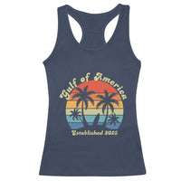 Gulf of America Racerback Tank Top Island Palm Summer Beach Vibes Established 2025