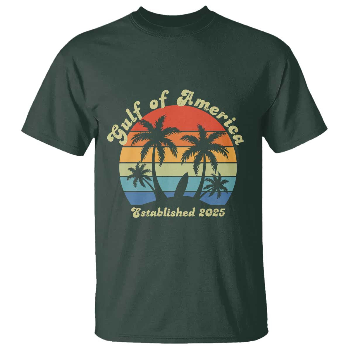 Gulf of America T Shirt Island Palm Summer Beach Vibes Established 2025